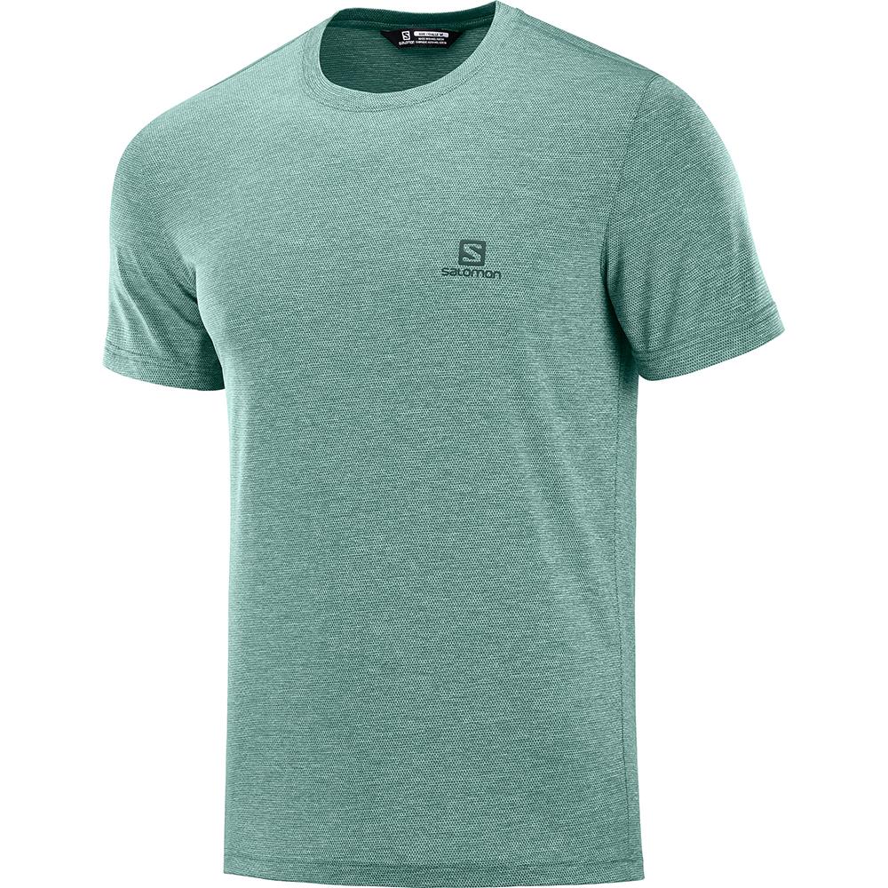 Salomon Israel EXPLORE PIQUE SS M - Mens T shirts - Green (GHZJ-32856)